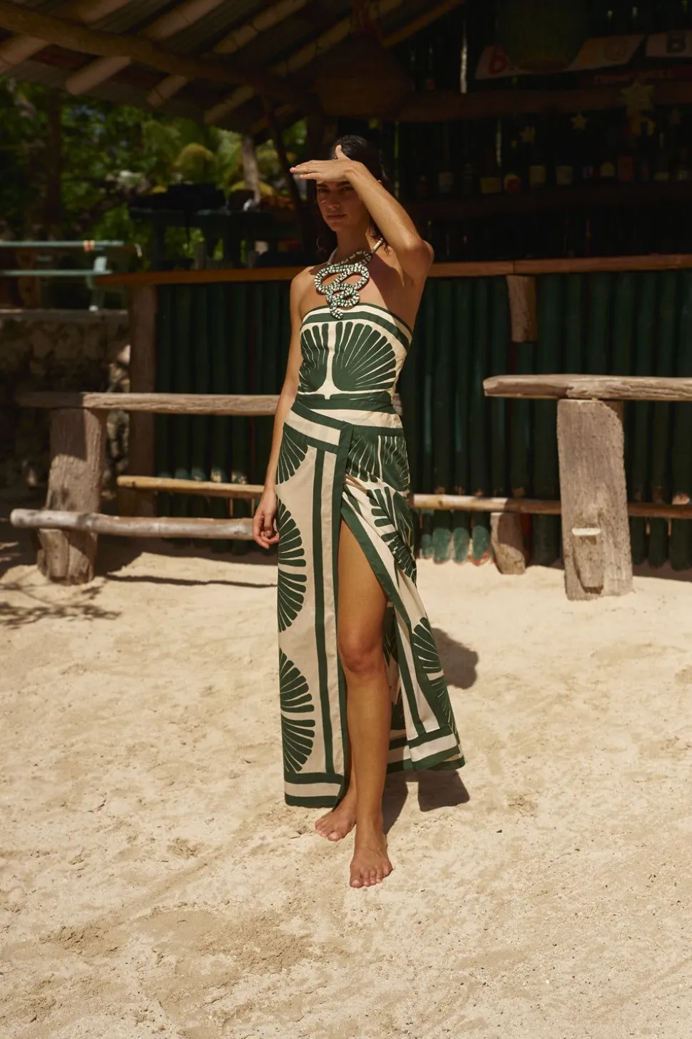 Ancient Peru Dress In Green