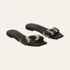 Hidden Messages Flats In Black & Ecru