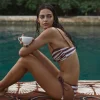 Riverside Bikini Bottom In Ecru & Marsala